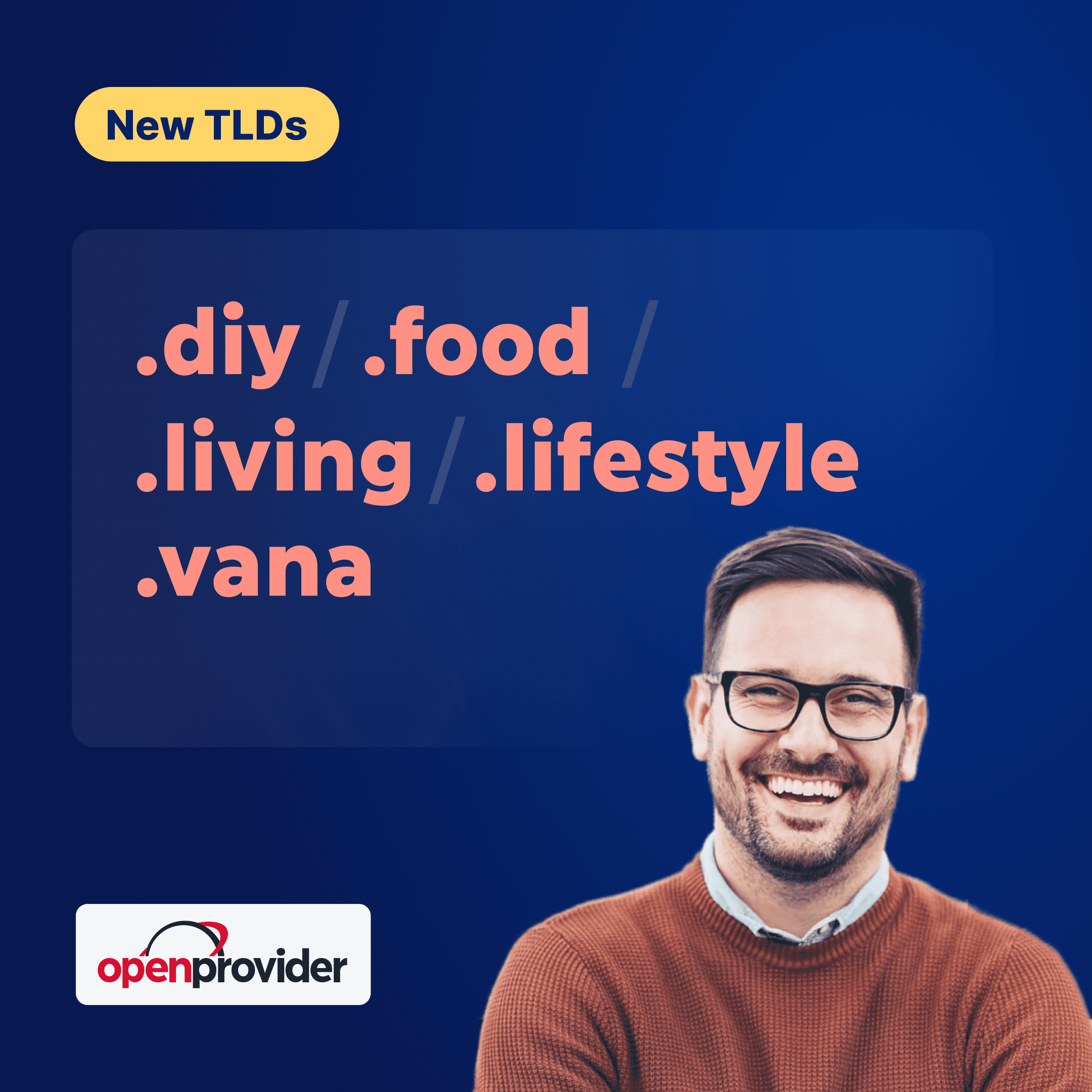 5 new TLDs on the market: .diy, .food, .living, .lifestyle and .vana